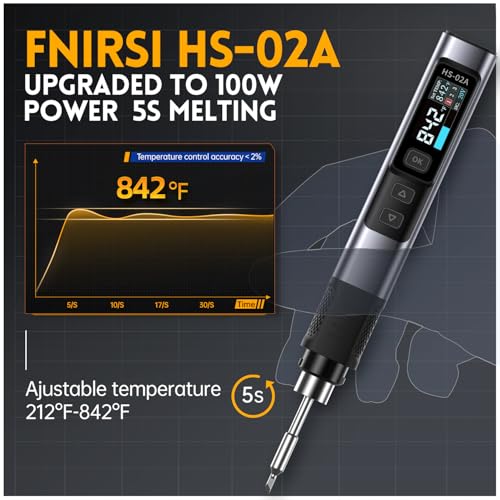 Fnirsi Hs-02A 100W Portable Soldering Iron Kit thumb #4