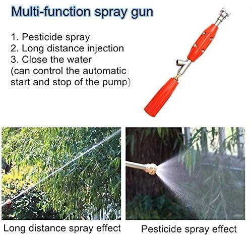 RAVI SPRAYER®High Water Pressure Sprayer Long Range Adjustable HandheldHose Nozzles 45cm Length Spray Gun With Water Flow Adjustment Handle For Agriculture And Gardening Hand Held Sprayer