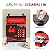 ATM Piggy Bank for Boys Girls, Vcertcpl Mini ATM Coin Bank Money Saving Box with Password, Kids Safe Money Jar for Adults with Auto Grab Bill Slot, Great Gift Toy Bank for Kids(Camouflage Red)