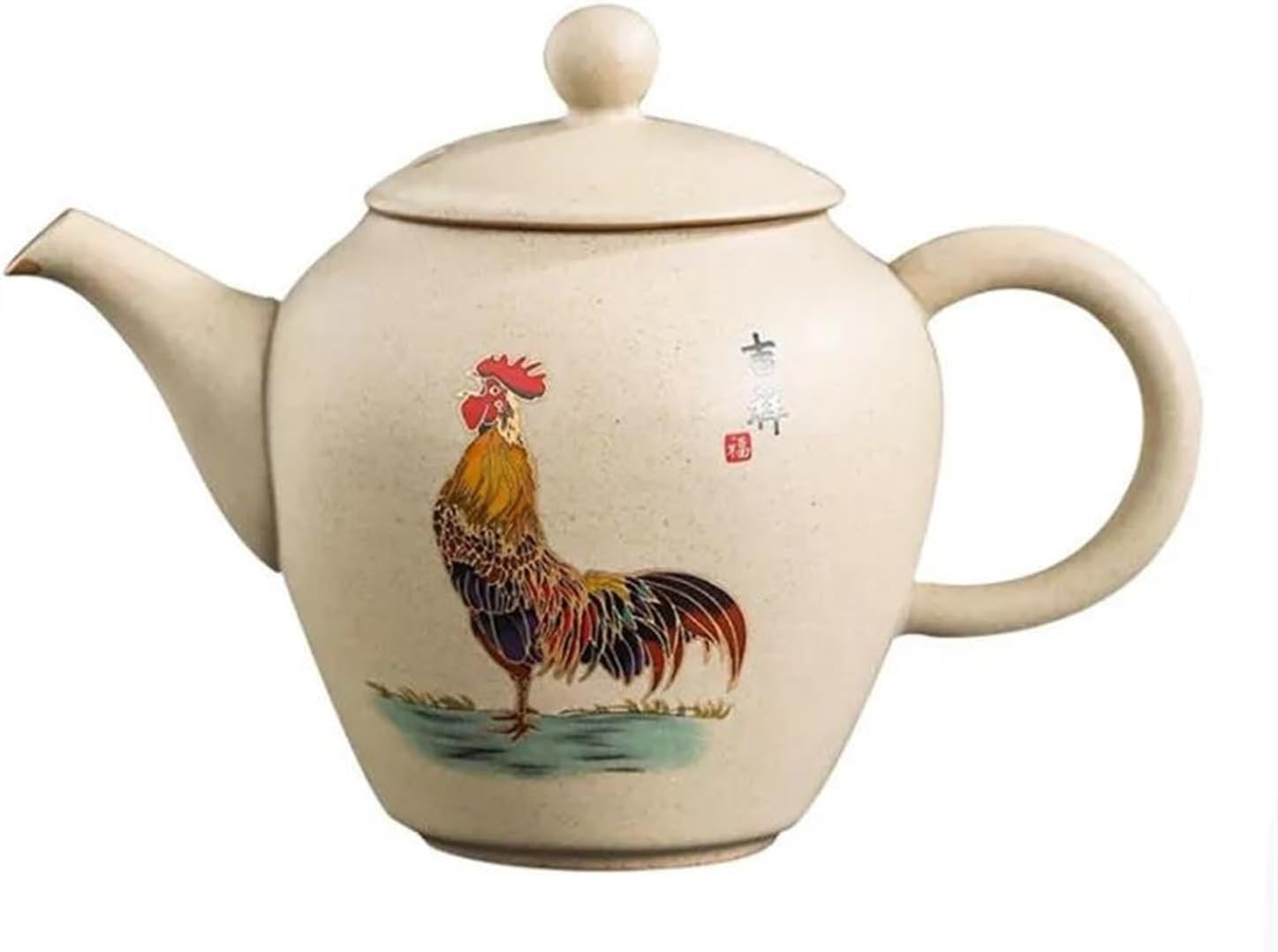 200ml Hand Painted Cock Tea Pot Chinese Antique Pottery Ceramic s Household Kettle Travel Portable Tea Set Accessories Travel Tea Set s & Coffee Servers(C) (A)