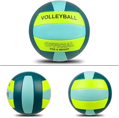 Miniatura 2 de Balón de voleibol tamaño 5 de piel sintética suave para interior y exterior, balón de deporte, entrenamiento, juego, para principiantes,