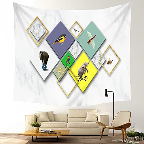 Tapiz de pared de animales multicolor para decorar salones y dormitorios modernos 3