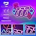 777 Casino Neon Signs for Wall Decor Pink LED Light Sign for Poker Room Decor Light Up Sign for Birthday Party Decoration USB Powered