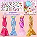 iBayda 139pcs 11.5-inch Fashion Doll and Wardrobe Playset: Wedding Dress, Outfits, Shoes, Bags, Necklace, DIY Stickers Accessories