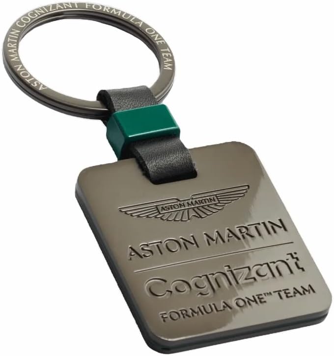 NOTIME Official Aston Martin F1 Racing Team Keyring Key chain Gift, Grey, S