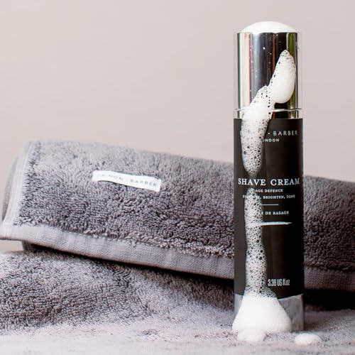 daimon barber age defence shave cream for men moisturises reduces shaving irritation and improves the appearance of tired skin with coconut oil and aloe vera 100ml