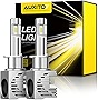 AUXITO H1 LED Headlight Bulbs, 12000LM Per Set, 6500K Xenon White, Mini Size Wireless Headlight, Pack of 2