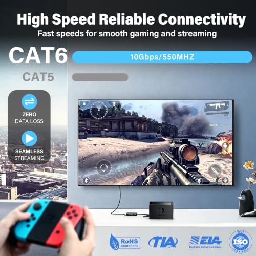 Ethernet Cable 30ft for Cat6/Cat5E, 24AWG 10Gbps High Speed Snagless Patch Cord, Compatible with Cat8/Cat7, Network Cable PoE Support, Standard RJ45 Connector for PC/Server/Router/Modem/TV/PS5, White by Brozzag - Used condition - Image 2