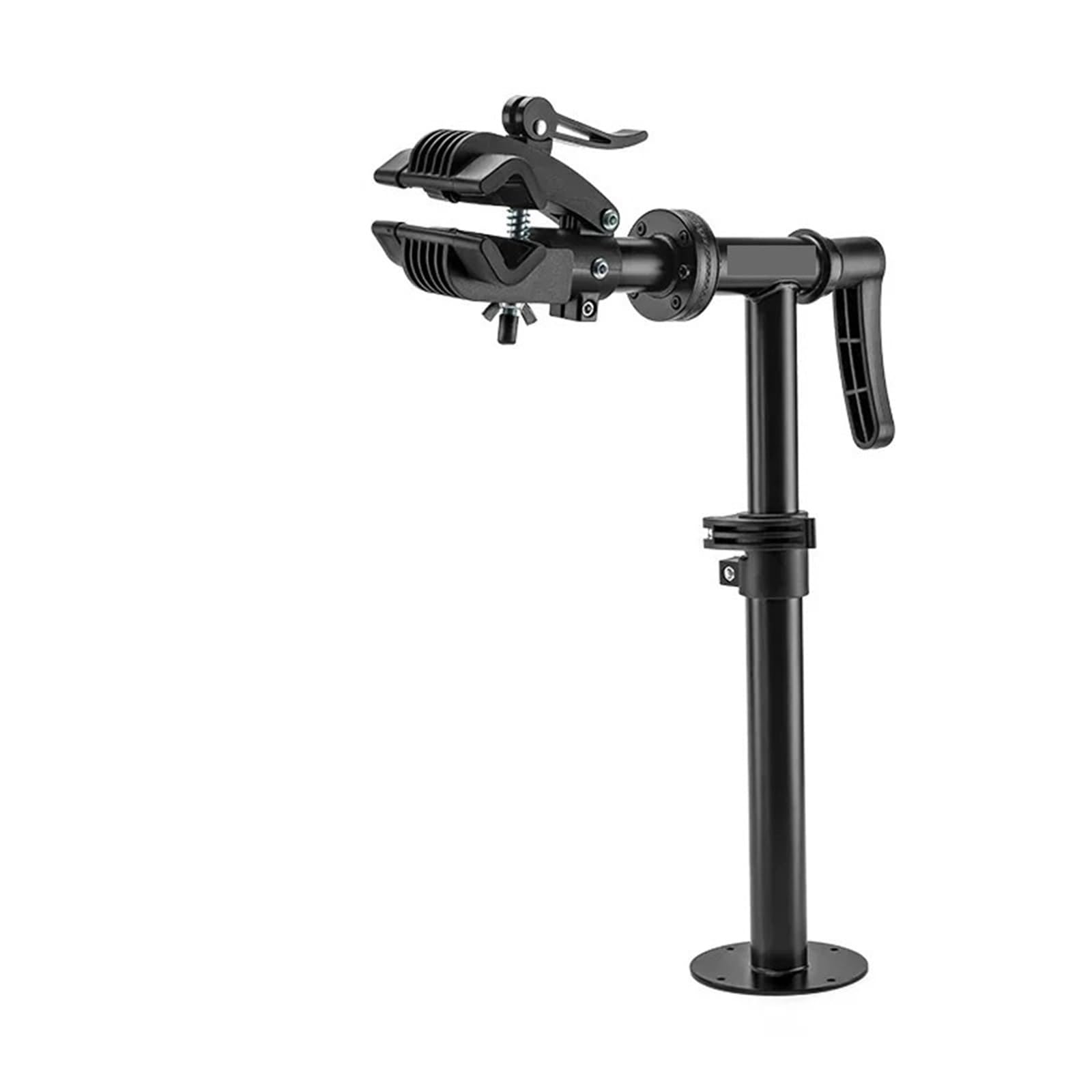 Soporte de reparación bicicletas escritorio profesional for centrar ruedas bicicleta, soporte almacenamiento mantenimiento ajustable y giratorio