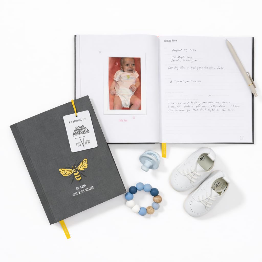 Savor | The First Five Years Baby Memory Book | Newborn Keepsake & Scrapbook Album for First Milestones with Photo Pages, Envelopes, & Labels | Gift for Pregnancy, Mother’s Day & Baby Shower (Berry)