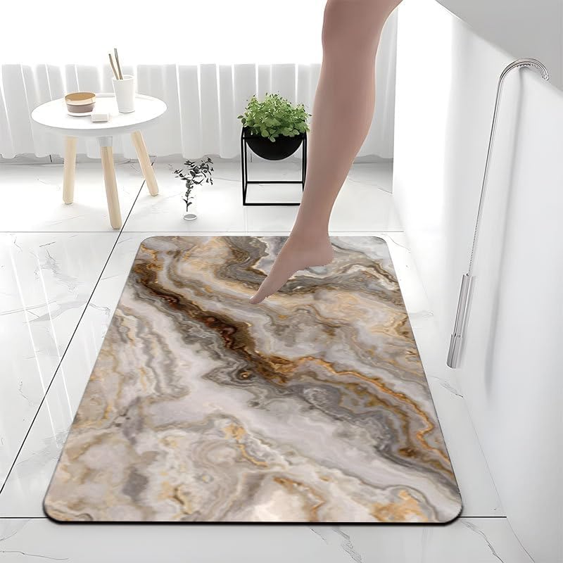 Tapis de douche diatomite 50x80cm séchage rapide et anti-moule