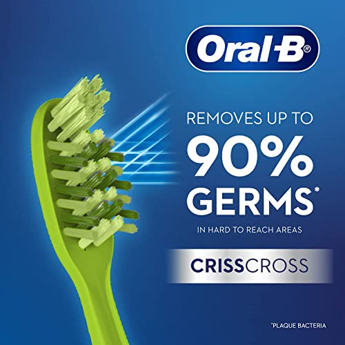 Oral-B Criss Cross Toothbrush with Neem Extract, Medium (Buy 2 Get 2 Free), Green, 1 count (Pack of 2) - Image 3