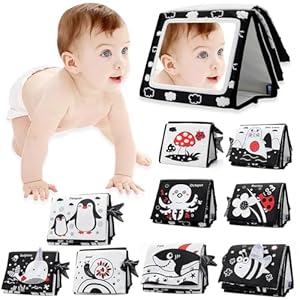 HaploS Baby Spiegel Spielzeug mit Knisterbuch