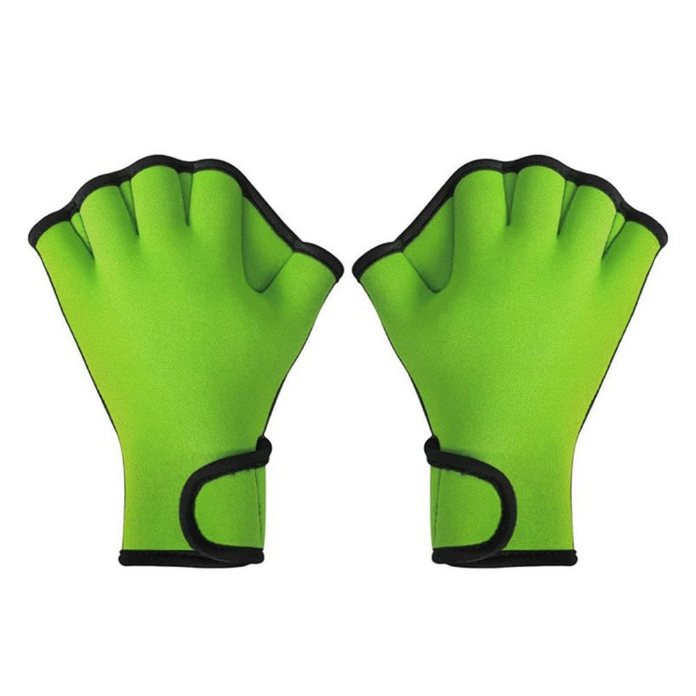 Aquatic Gloves, Swimming Training Hand Paddles, Surfing Sports Hand Fins with Adjustable Straps for Swimming Women Men Adults