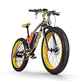 Un montón de accesorios de alta calidad: la bicicleta eléctrica tiene un sistema de transmisión profesional Shimano de 21 velocidades y frenos de disco con un diseño delantero y trasero. Durante el proceso de frenado, la energía se apaga automáticamente por su seguridad. Los neumáticos de 26 * 4.0 pulgadas pueden soportar nieve, nieve o carreteras de montaña. Al mismo tiempo, también está equipado con un sistema anti-vibración para que puedas disfrutar feliz de este emocionante viaje.