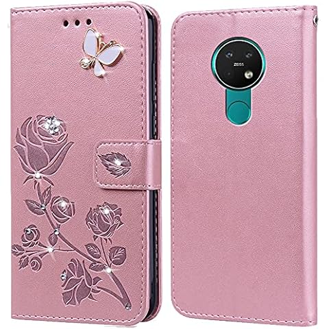 Phone Case for Nokia 7.2/6.2 with Kickstand,Card Slots,Silicone Bumper,Shockproof,Flip Wallet Leather Protective Cover for Nokia 7.2/6.2(6.3'') Cover