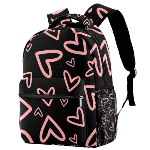 Sac à dos d'école aux cœurs romantiques pour exprimer sa personnalité colorée au lycée