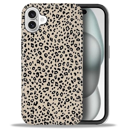 Coque iPhone 16 motif léopard antichoc avec double protection hybride