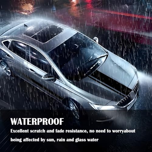 5 Stück Auto Aufkleber,1 Stück Motorhauben Aufkleber+2 Stück Auto Aufkleber Seite+2 Stück Spiegel Aufkleber,Wasserfeste Stylische Aufkleber Auto Tuning für Auto LKW SUV (Schwarz)