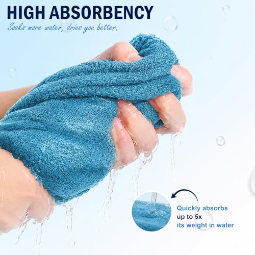 Image of JD FRESH Pack 1 Microfiber Bath Towel for Men & Women, Large Size 70 x 140 cm, 400 GSM Quick Dry Soft Bathing Towel, Bathroom, Shower & Swimming Use - Aqua Blue