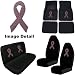 Pink Ribbon Breast Cancer Awareness Gem Crystal Studded Rhinestone Bling Car Truck SUV Floor Mats Bucket & Bench Seat Covers - Combo Kit Gift Set - 8PC