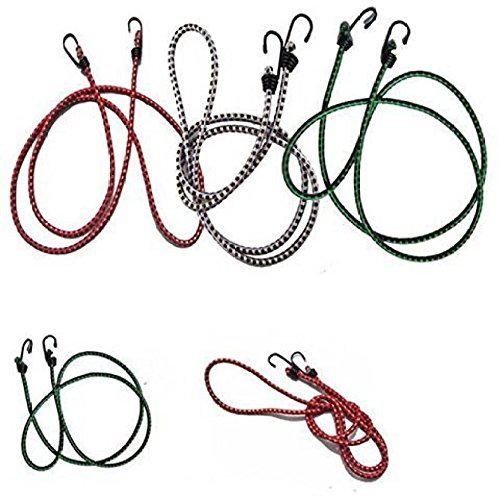 ABB Ropes & Niwars Elastic Rope Bungee Cord Stretch Tie for Hanging Clothes on Trips Carrying Bags on Bikes Camping Hiking Outdoor Activities Home Use Packaging and Daily Utility Needs - Pack of 12-image-35