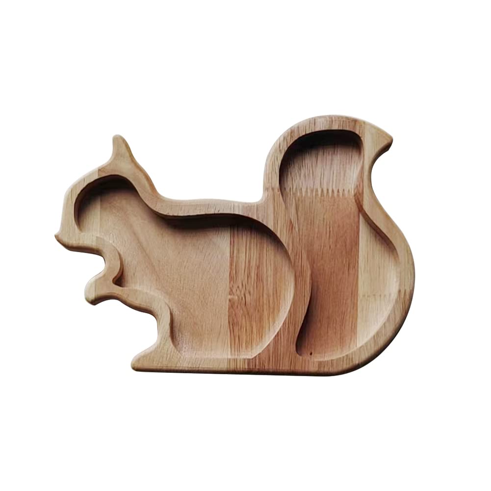 Wood Serg Platter, Fun Cutlery Tray Reusable Food Display Dish Sturdy Food Display Trays Tableware th Groov for Serg Pastri Snks Clate Rtaurant Hotel