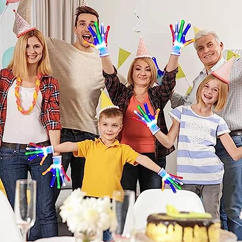 DALEDWN Luvas De Led 5 Cores 6 Modos De Iluminação Luvas Rave Luvas De Dedo Luz Piscando Brinquedos