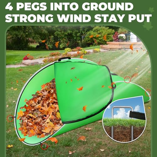Pavel SHIMAO LEAF BAG GREEN Leaf Collector - Pop Up Lightweight Leaf Bags thumb #3
