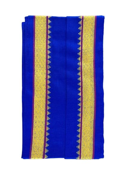 Blue Bhim Army Stole with Golden Line | Traditional Gamcha Style | Soft Cotton Scarf for Men & Women | Ambedkarite Pride Wear-picture-47
