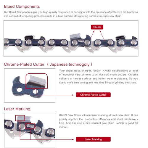 KAKEI (2 Pack) Chainsaw Chain 10