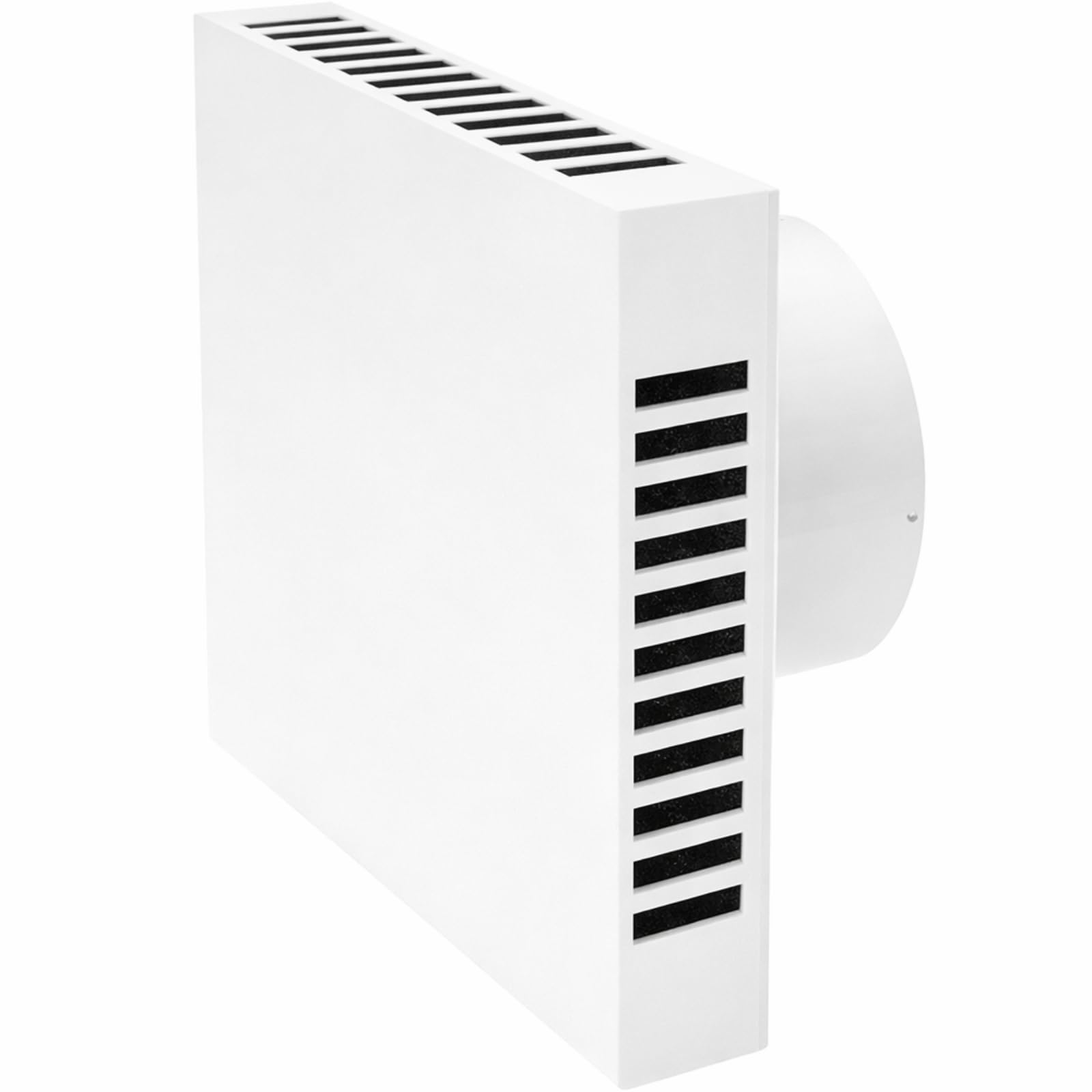 MKK Wentylator do pomieszczeń mieszkalnych, Ø 110 mm, wymienny filtr łazienkowy, wentylator wyciągowy, do łazienki, WC, kuchni, montaż ścienny (biały, Ø 110 mm, standardowy – turbo)
