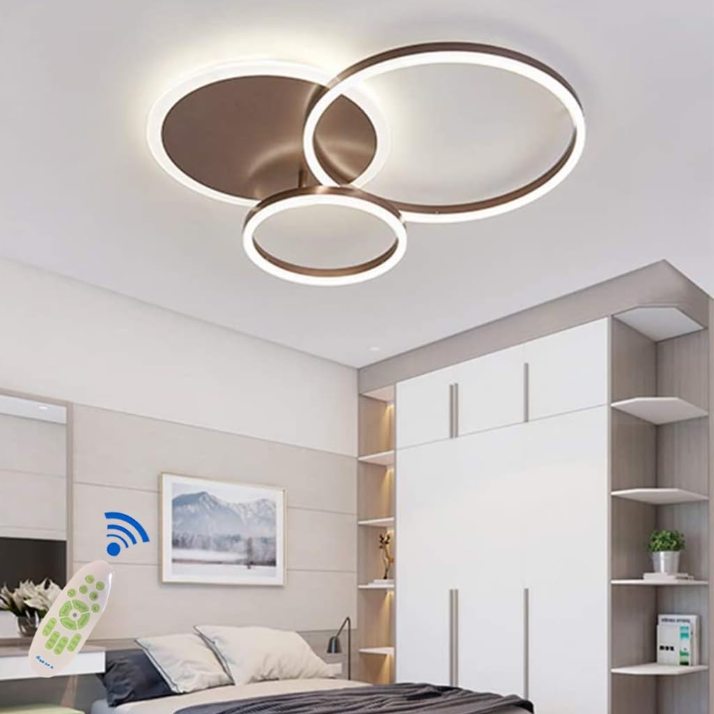 Plafoniera A LED Lampada Da Soggiorno Design Anello Lampada Da Soffitto Metallo Con Telecomando Plafoniera In Acrilico Dimmerabile Lampada Da Camera Bambini Camera Letto Luci Lampadario ( Color : Marr