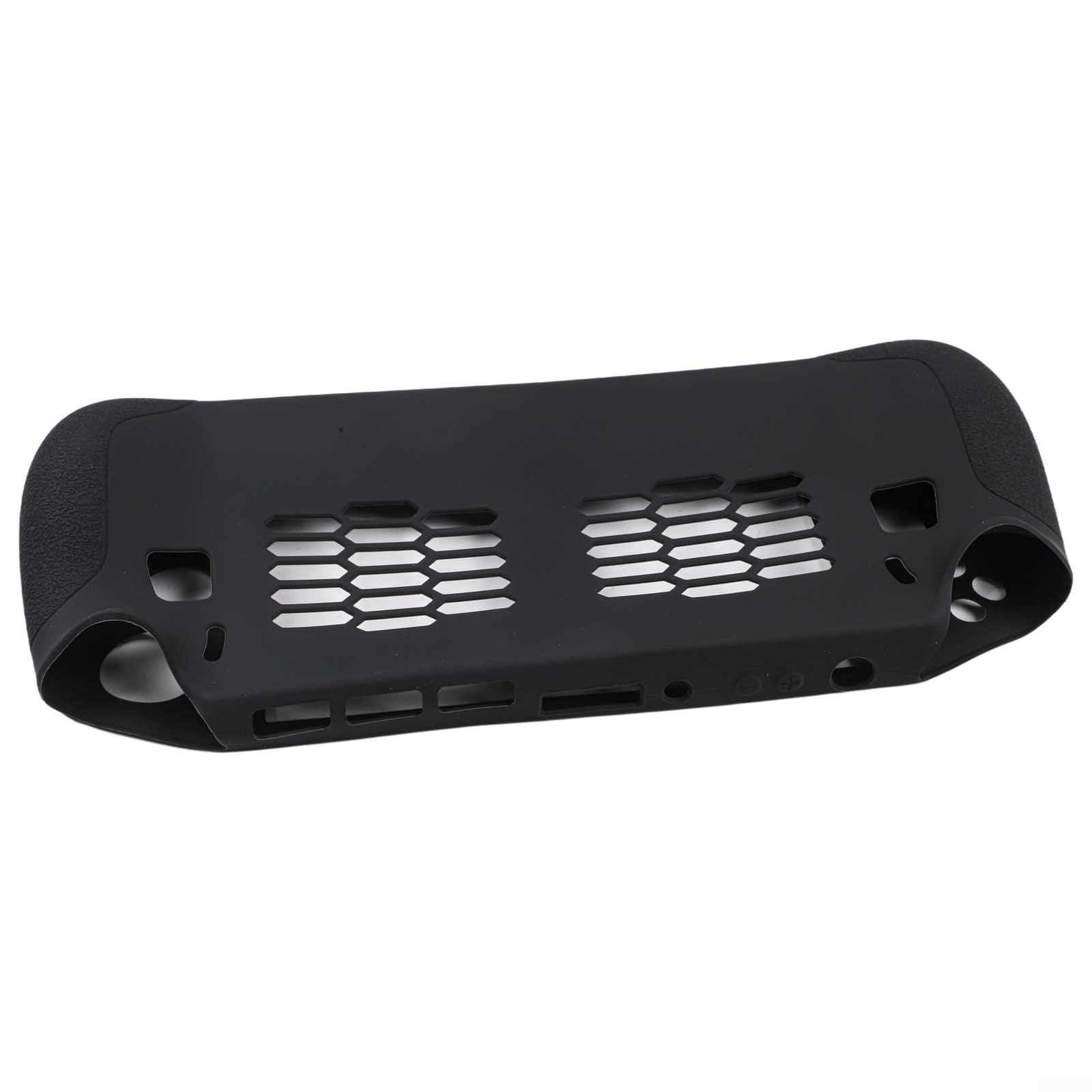 Custodia protettiva ergonomica in silicone per console portatile Legion GO S, cover morbida su misura per dispositivi da gioco, guscio in gomma resistente, compatibile con porte (nero)