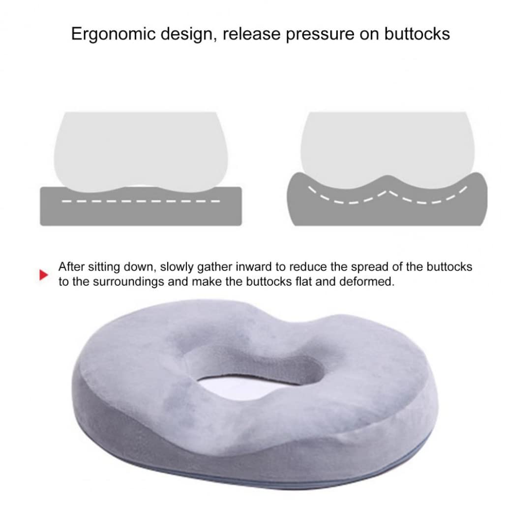 bonmedico Orthopedic Hemorrhoid Pillow with Innovative Gel Layer, Donut Cushion for Pain Relief Including Coccyx Pain For Car Seat, Home, Office or Wheelchair, Large