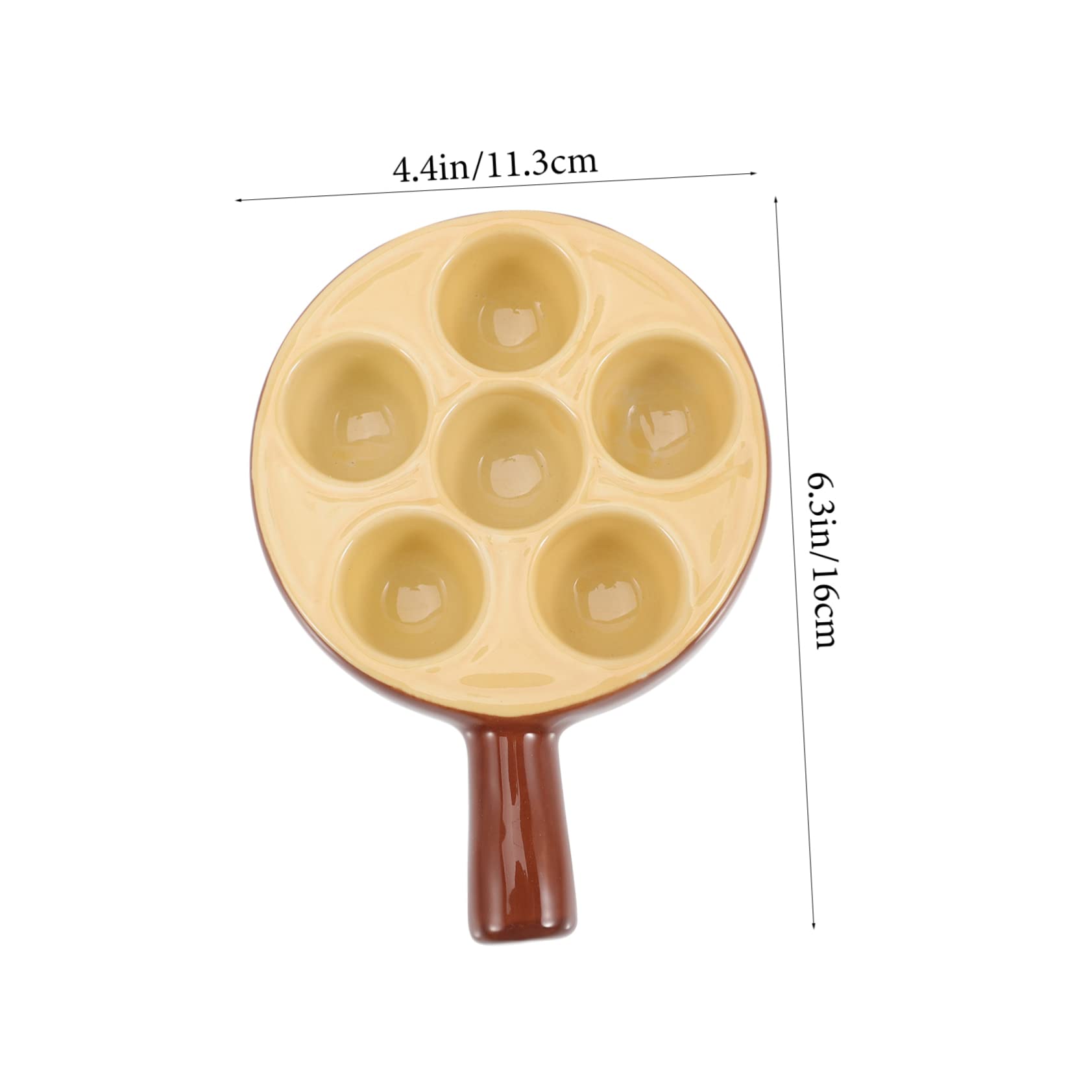 BESPORTBLE Snail Dish Ceramic Plate Ceramic Dishes Oyster Shrimp Pan Escargot Plate Conch Plate Escargot Dish Escargot Serving Plate Small Dish Grill Pan Side Dish Ceramics Mushroom, 16x11.3cm