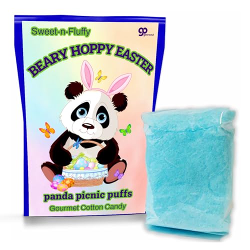 Beary Hoppy Easter Cotton Candy Spring Sweets Basket Filler Ideas Gourmet Gluten-Free Panda Picnic Puffs Bear Lovers Gifts