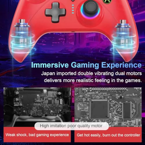 Image of UGAME Wired Controller for Xbox Series X|S, Black Gamepad works with Xbox One /PS4 /Switch /PC with RGB Lighting, Turbo, Back Paddles