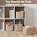 OIASKET Storage Baskets for Organizing, Woven Decorative Baskets for Shelves - Books, Towels, and Clothes, Cotton Rope Toy Storage Bins, 12.7''Lx9''Wx7.8''H, Pack of 4, Brown