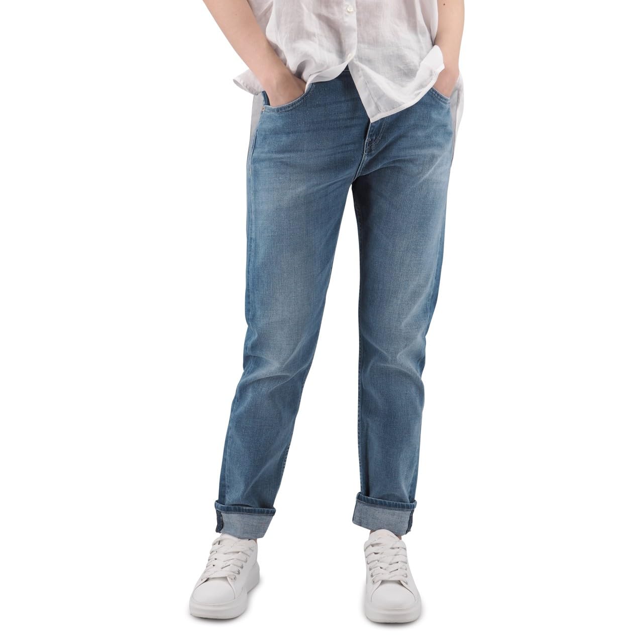 Replay Damen Jeans Marty Boyfit, Medium Blue 009 (Blau), 31W / 28L