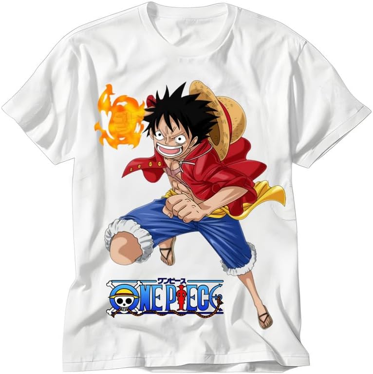 GenericAnime Characters White Printed T Shirt for Boys and Girls alwtrnd71