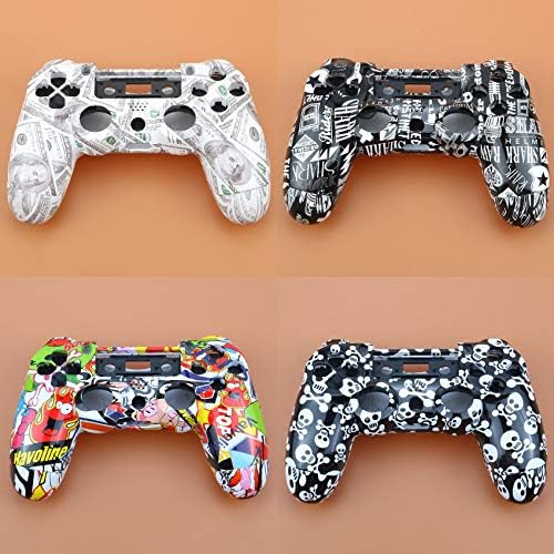 Full Housing Case Cover with Middle Frame Bracket Replacement for PS4 DualShock 4 Playstation 4 Controller JDM-011 JDM-001