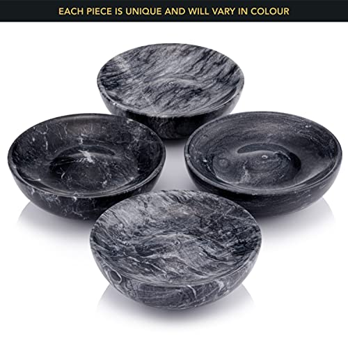 Amarna Polished Marble Incense Sticks Holder. Modern Incense Burner For Incense & Home Fragrance Products. Meditation, Zen Decor, Desk Decor, Marble Paperweight, Black/Gray #TOP3