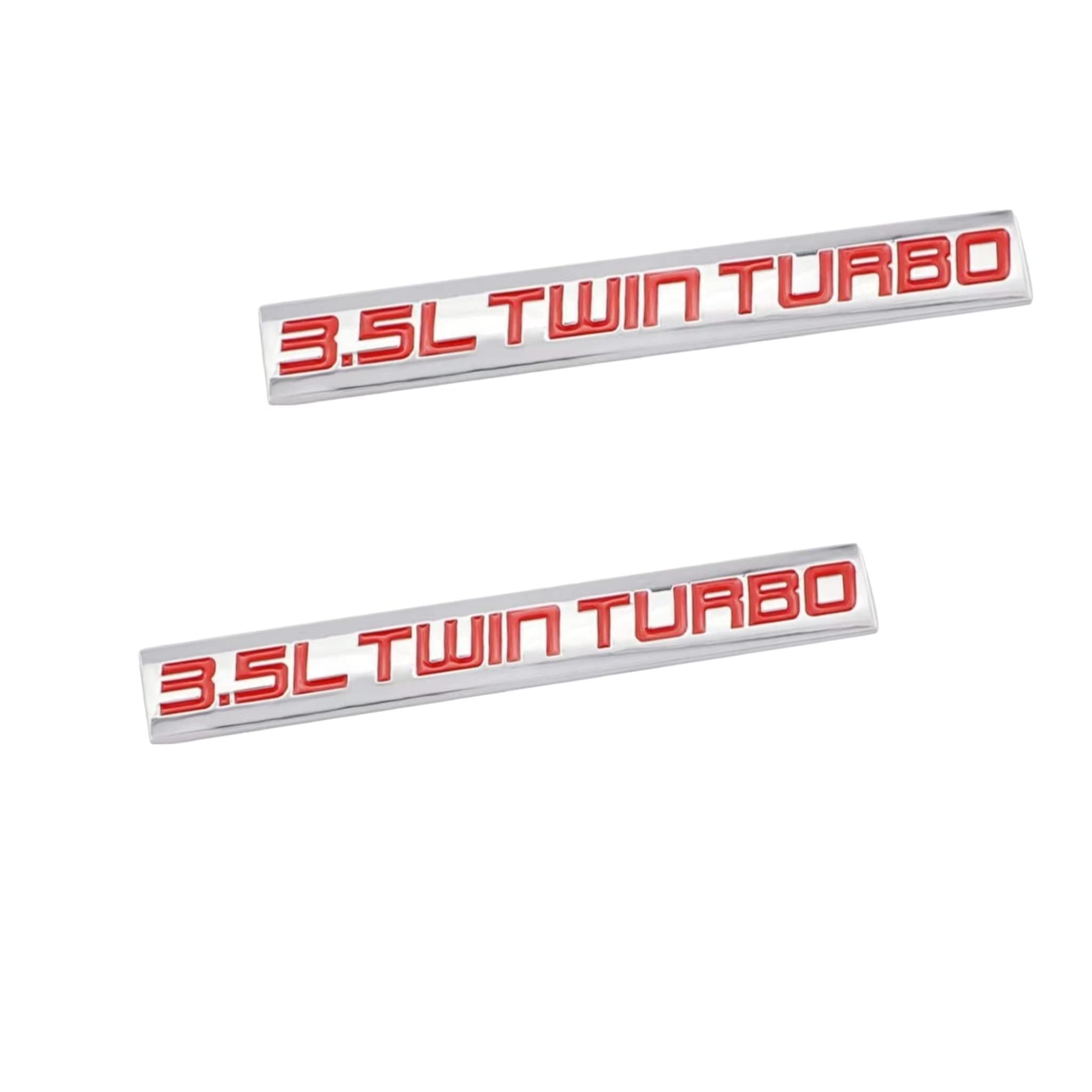 TUMALO 2-Piece 3.5L Twin Turbo Emblem Badge Metal Decal Fender Trunk Badge Fit for Trunk Hood Door