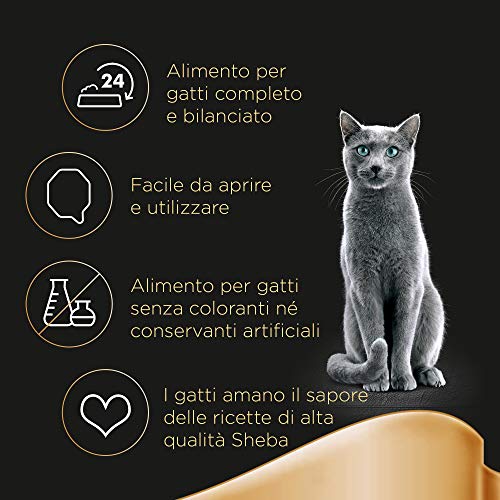 Sheba Auswahl in Sauce, Nassfutter für Katzen mit saftigem Rindfleisch & Truthahn - 22 Schalen à 85 g, insgesamt: 1870 g