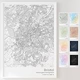 Mapdify Bristol personalisiertes Stadtposter, dein 