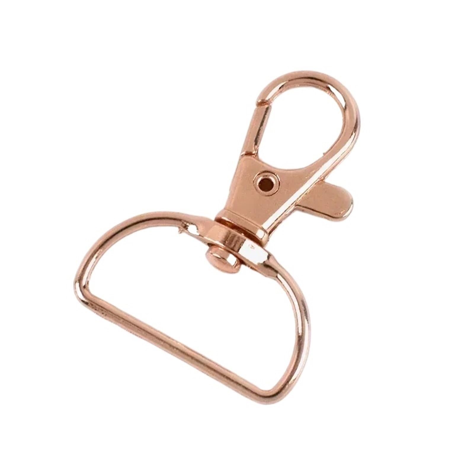 Cigpklo Rosegold Swivel Snap Hooks 10-50Pcs 20/25Mm D Ring Swivel Lobster Clasp Bag Strap Carabiner Metal Buckles Pet Collar Trigger Hook(,20Mm-30Pcs)