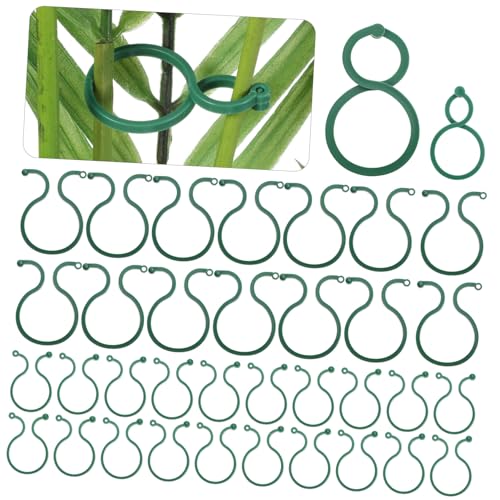 GAROZATION 100 Piezas Hebilla De Jardinería Lazos De Clip De Planta Abrazadera De Vid De Flor Clips De Entrenamiento De Tallo De Planta Clips De La Planta De Tomate Apoyo Green El Plastico