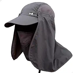Chapéu Boné Pesca Caça Caminhada Camping Trilha Proteção Solar Pescoço Nuca Rosto Mosquiteiro