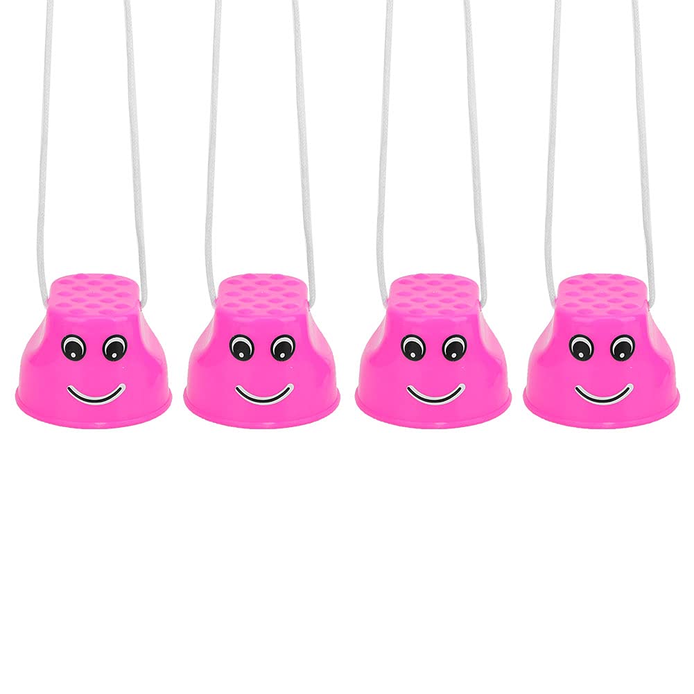 Cubo de juguete para caminar con pies, zancos para niños, taza para caminar con zancos, juguete paso a paso para niños, zancos para caminar, zancos de equilibrio de plástico para niños(rojo)